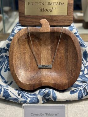 Charming Charlie Silver 'Mood' Engraved Bar Necklace